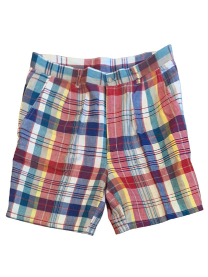 32 Woolrich Men's Vintage 1980s Golf Shorts Plaid Lined 100% Cotton 7" Inseam