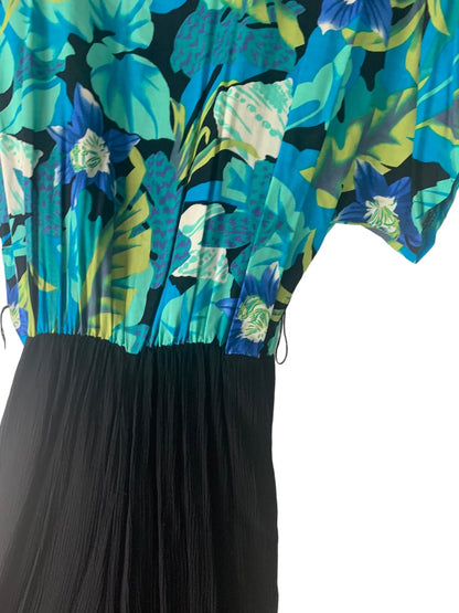 8 Studio L.A. Vintage 80s Jumpsuit Crepe Leg Floral Print Bodice