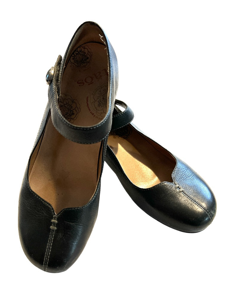 10 (41) Taos Samba Black Split Toe Mary Jane Comfort Shoes