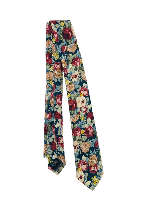 Jeslang Floral 59" Cotton Skinny Necktie Men's Tie 2.5" Wide