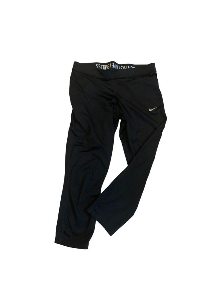 Small Nike Run Fast Athletic Women's Capri Pants Black 23" Inseam