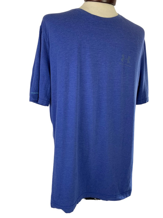 Large Under Armour Men's Blue Loose Fit HeatGear Tshirt Short Sleeve