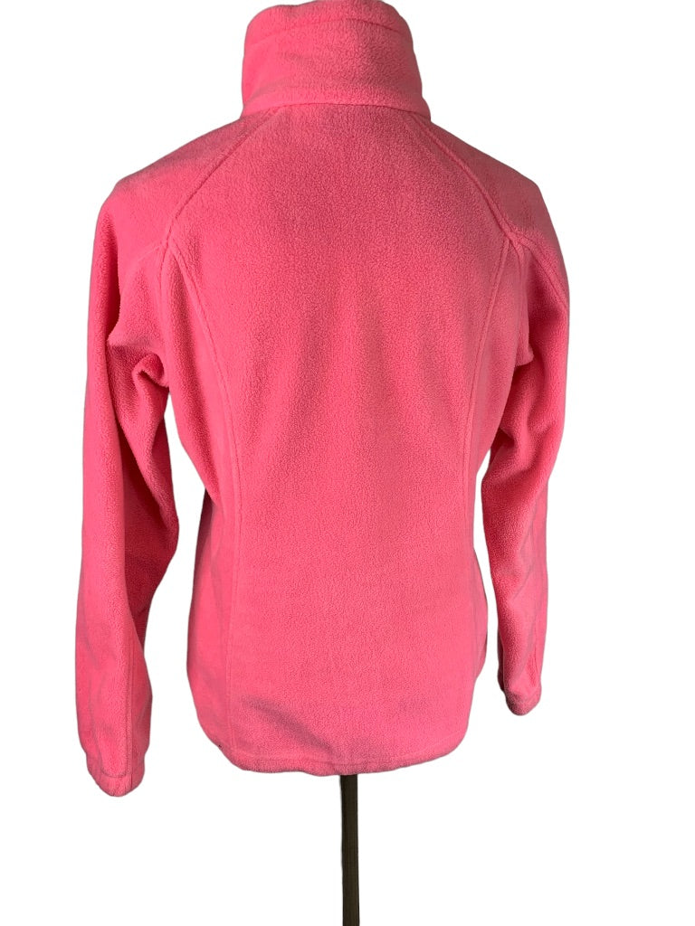 Small Columbia Pink Women's Full Zip Fleece Jacket Zip Pockets