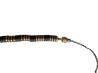 Anne Klein Brown Gold Stacked Bead Statement Necklace 22"