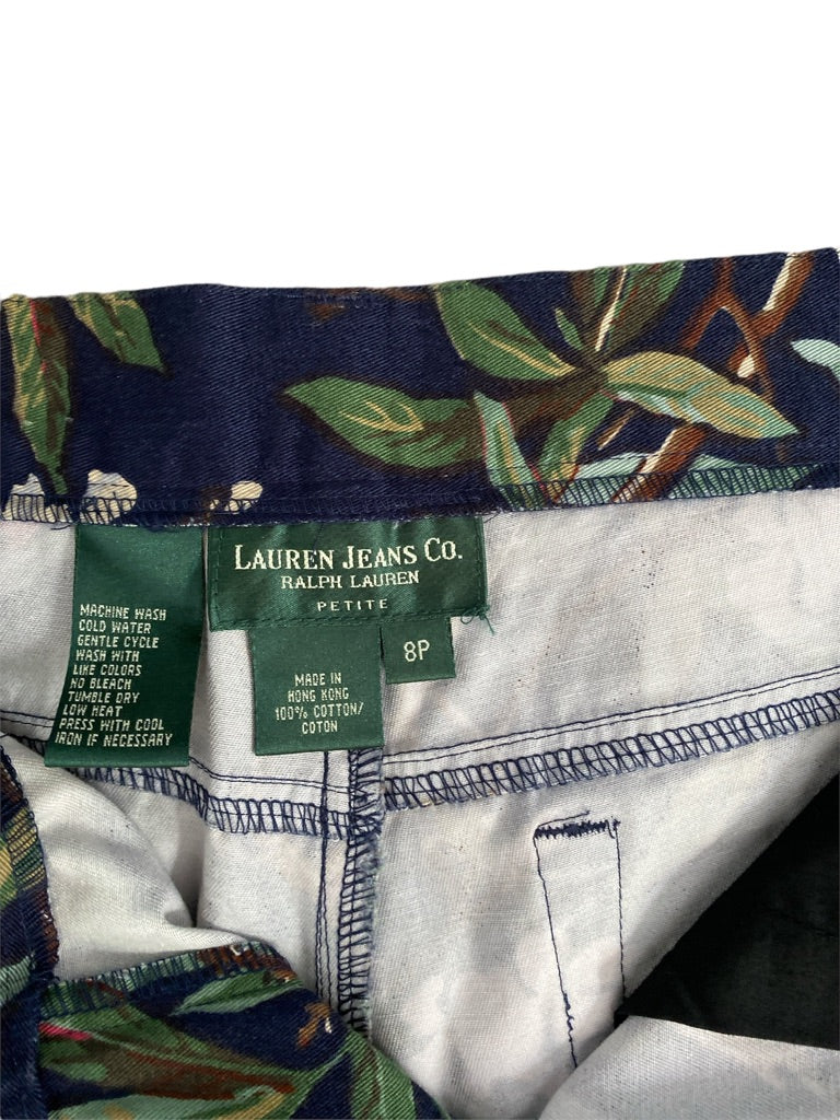 8p Lauren Jeans Co Floral Capri Pants