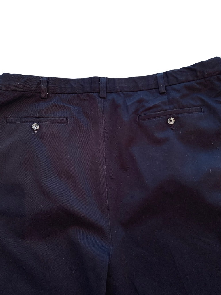 44 x 30 Covington Men's Black Chino Pants 100% Cotton Comfort Waist