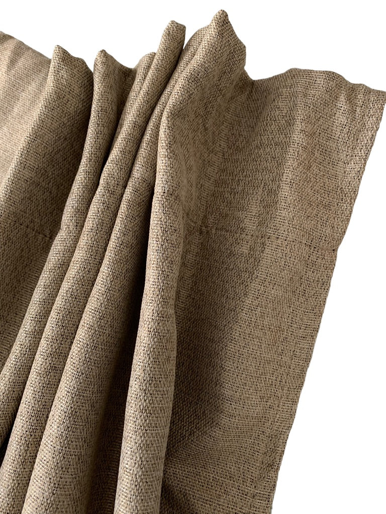 Home Maison Curtain Panel Woven Brown Natural Look 34.5" x 84" Rod Pocket