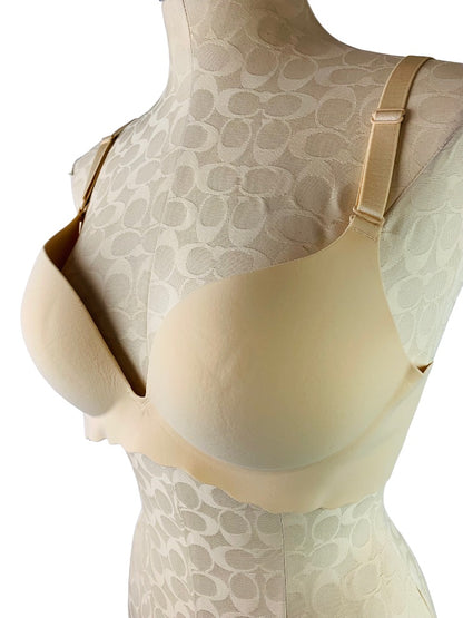 38B Unbranded Green Wirefree Padded Nude Beige Bra with Extender New