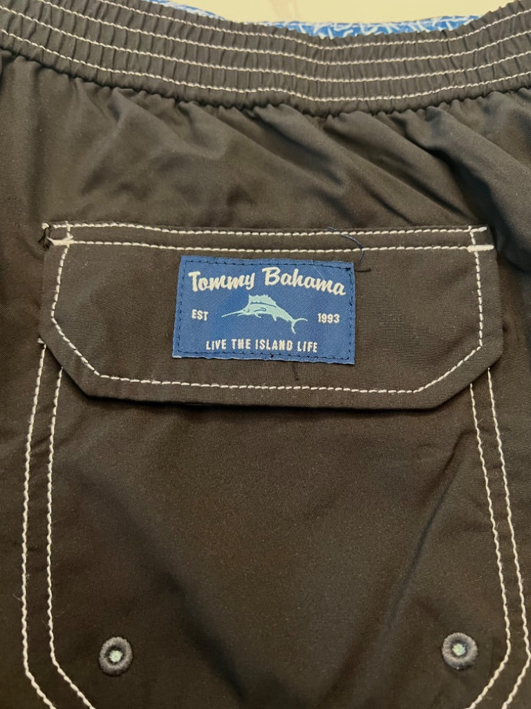 4XLB NEW Tommy Bahama Baja Cove Swim Trunks Black Pockets MSRP $99.50