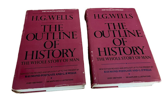 H.G. Wells The Outline of History The Whole Story of Man 1971 Vol 1 and Vol 2