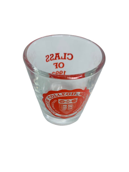 Sigillvm Collegii Wellesleiani Souvenir Shot Glass Red Crest Class of 1992