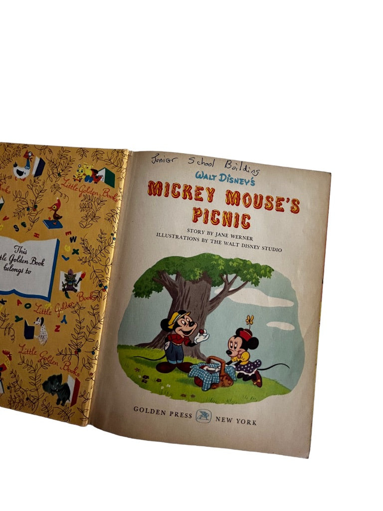 Lot of 5 Vintage Little Golden Books Disney Old Yeller Mickey Mouse Peter Pan Winnie