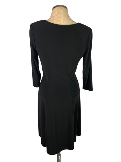 Small Tiana B. Little Black Dress Pullover Stretch Fabric V-Neck