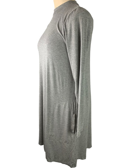 Medium J.Crew Gray Mock Neck Swing Dress Pockets Very Soft Style#H5734