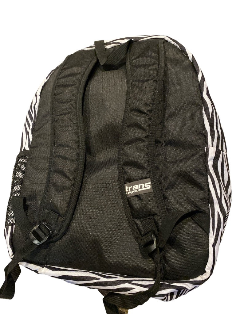 Jansport Zebra Print Black White With Pink Lining Backpack