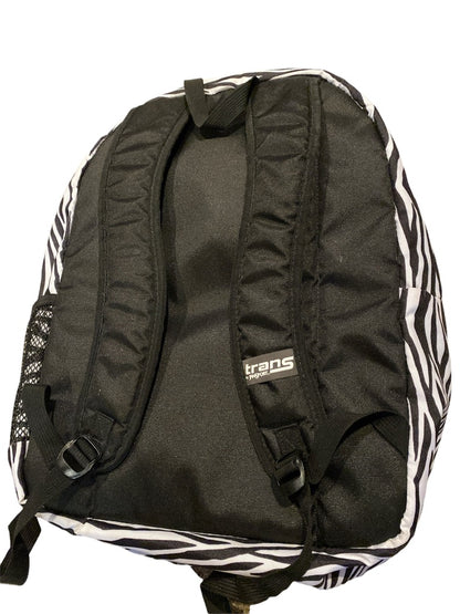 Jansport Zebra Print Black White With Pink Lining Backpack