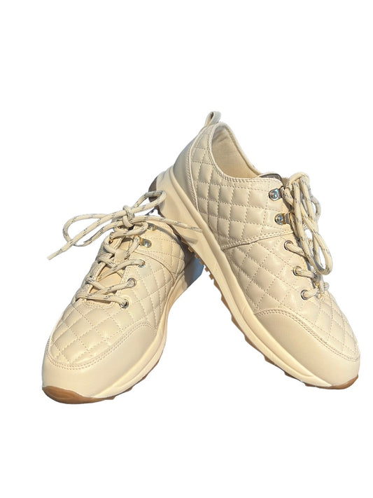 9.5 Rachel Zoe Women's  Luxury Fashion Sneaker Michaela Cream NWOB