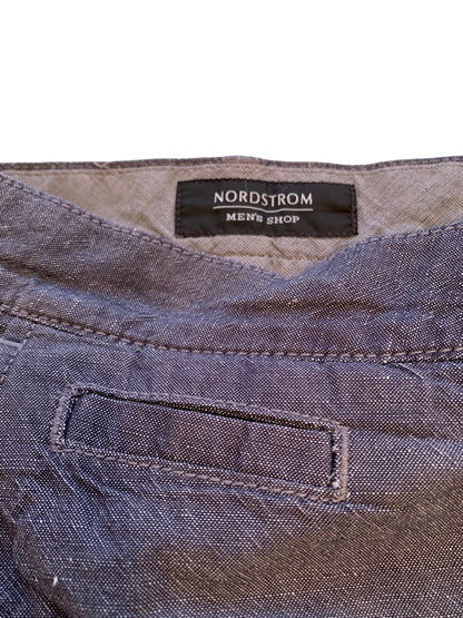 40W Nordstrom Men's Shop Blue Gray Chino Shorts Denim Look