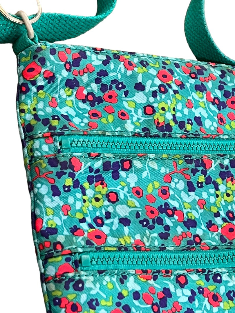 Kipling Keiko Crossbody Bag Field Floral Travel With Charm 3 Zip