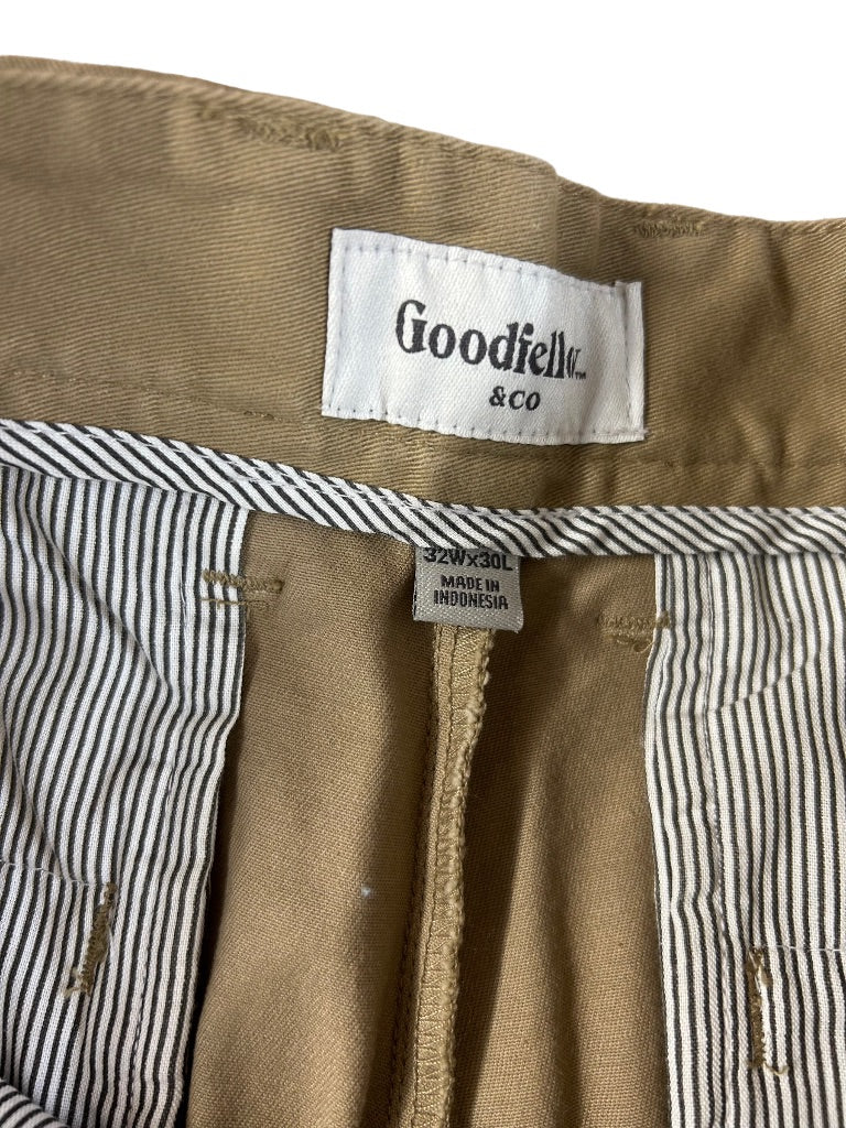 32 x 30 Goodfellow & Co Men's Khaki Pants with Paw Prints on Back