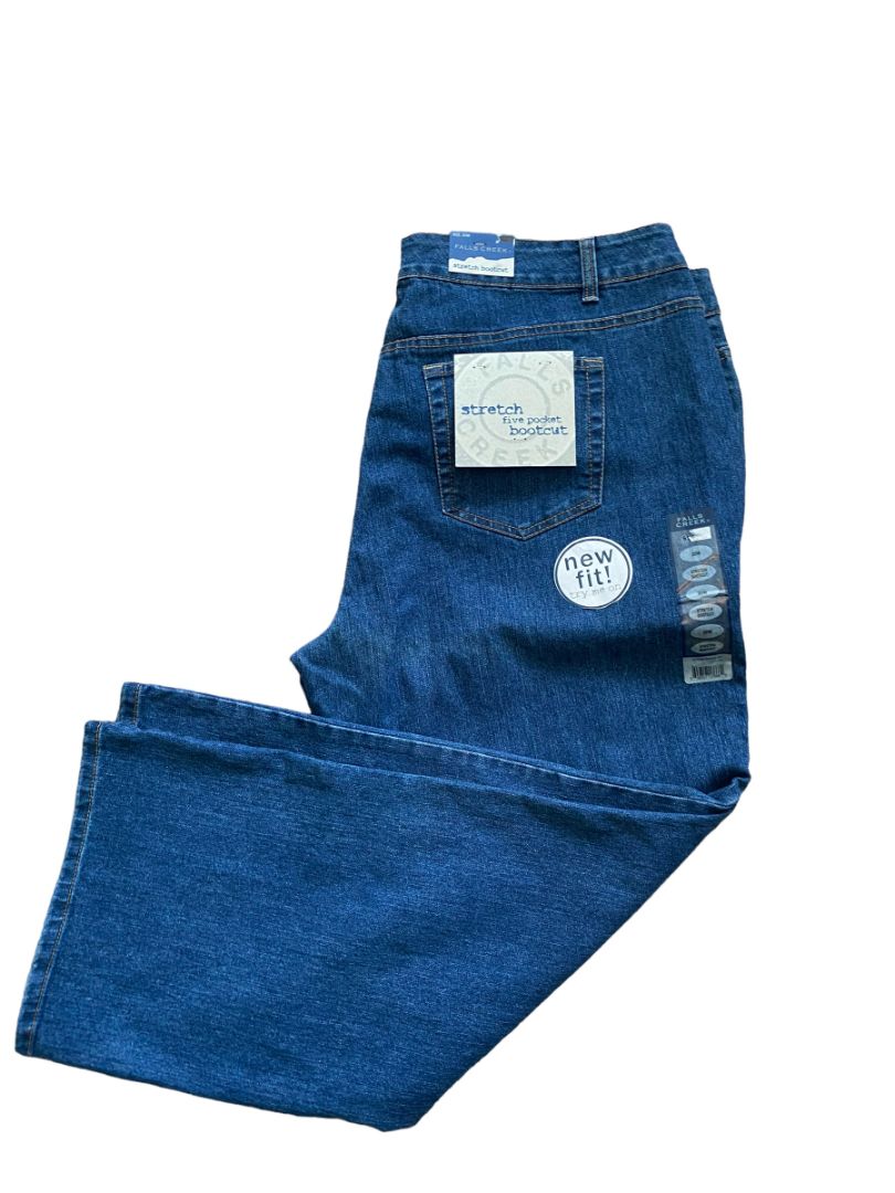 NWT 20W Falls Creek Stretch Bootcut Jeans 5 Pocket