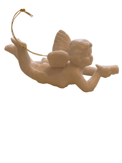 Vintage Ceramic Hanging Angel Ornaments Cherub New Old Stock Box of 5