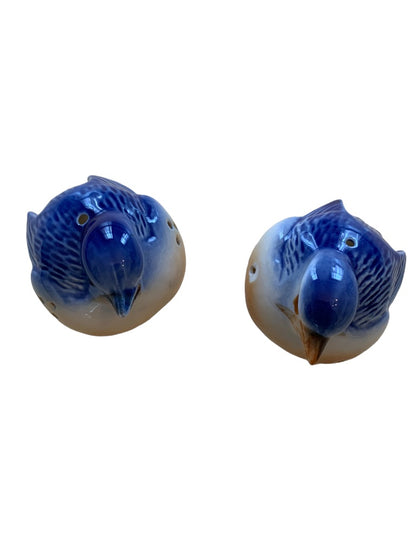 Vintage Blue Birds Pomander Shakers Set of 2 Potpourri Scent Ceramic