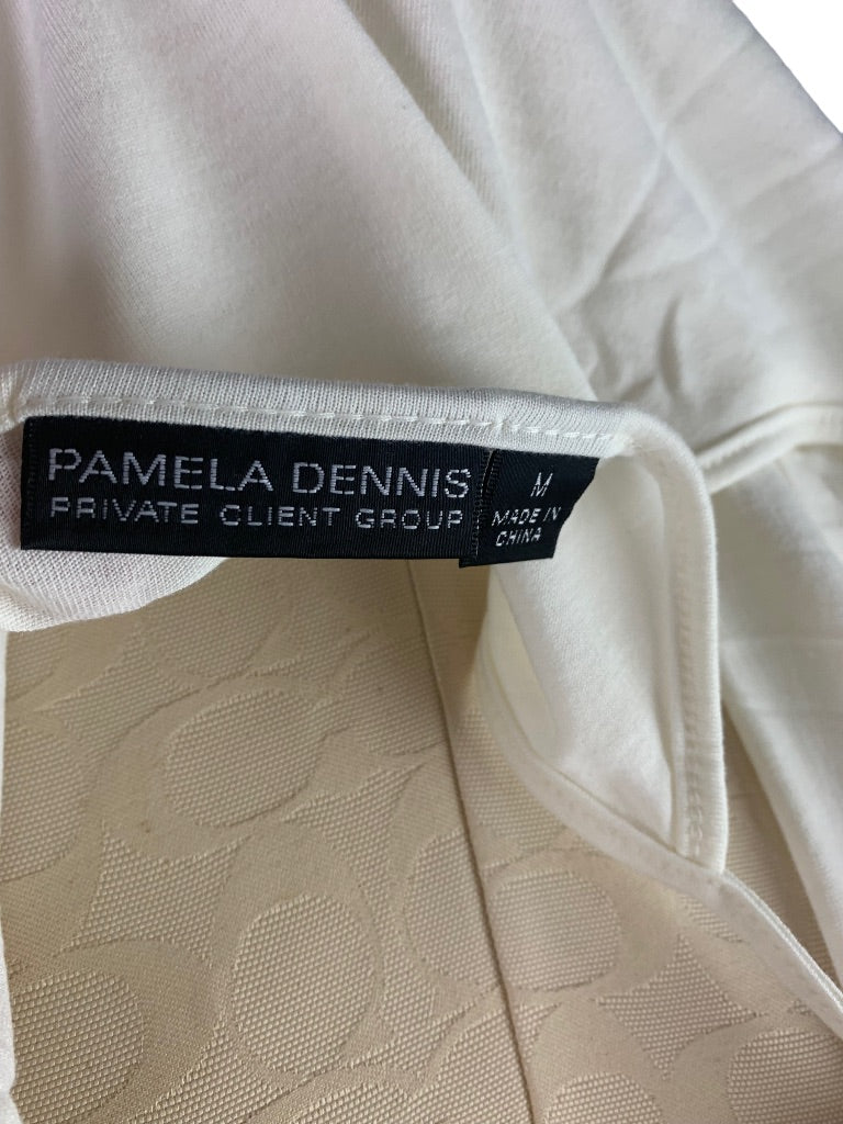 Medium Pamela Dennis Sheer Ivory Blouse and Cami Lace Trim