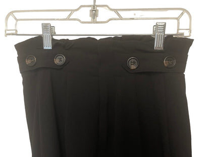 Small She + Sky Women's Black Sheer Wide Leg Dress Pants Shorts Lining