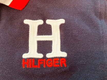 Medium (12/14) Tommy Hilfiger Boy's Youth Navy Blue Logo Golf Polo Short Sleeve Shirt