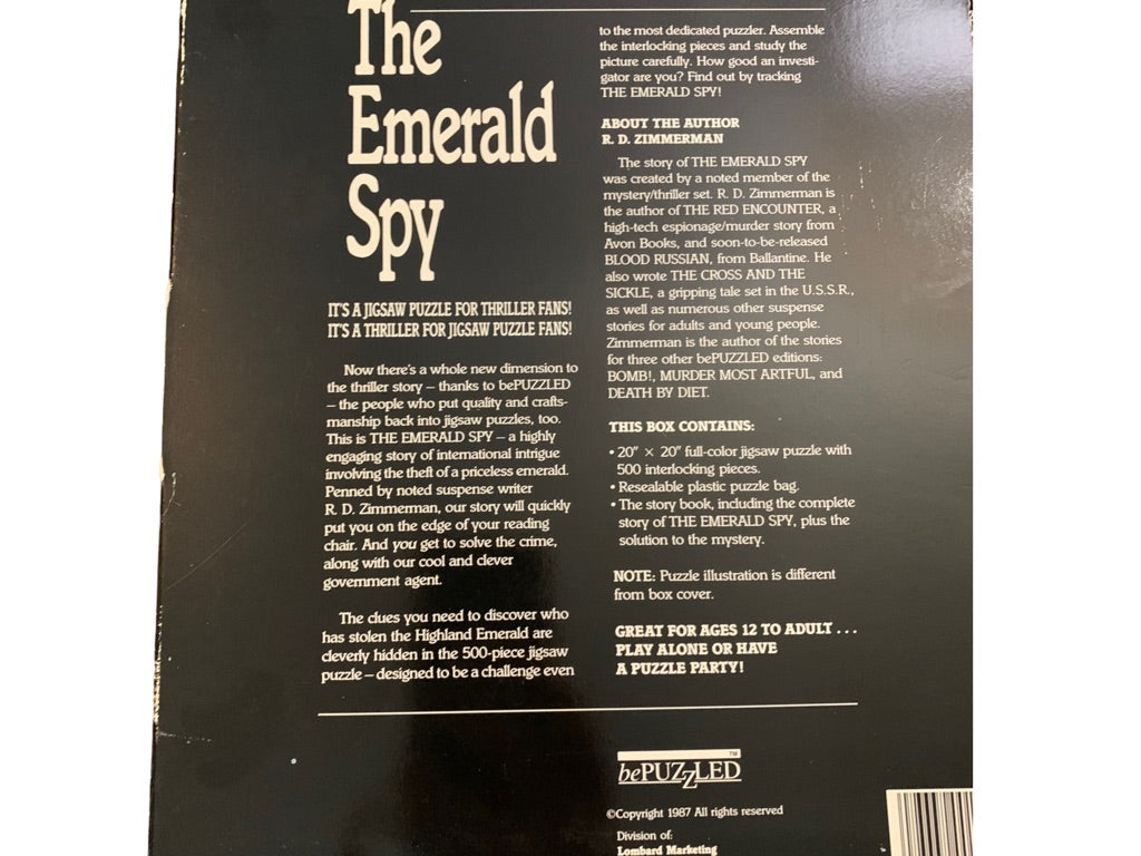 The Emerald Spy Mystery Book and 500-Piece Jigsaw Puzzle Thriller by Bepuzzled