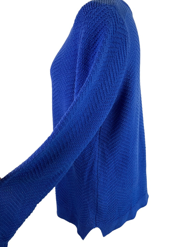 Large Old Navy Women's Royal Blue Pullover Chevron Knit Sweater