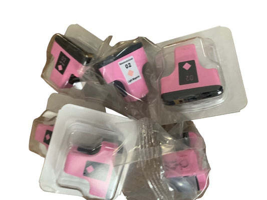 Set of 6 Replacement Light Magenta Cartridges 02 for HP C8775W