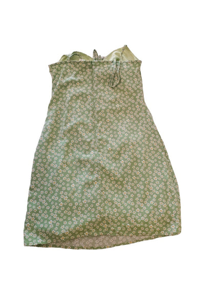 XS L.A. Hearts Junior Women's Spring Green Daisy Print Spaghetti Strap Slip Dress