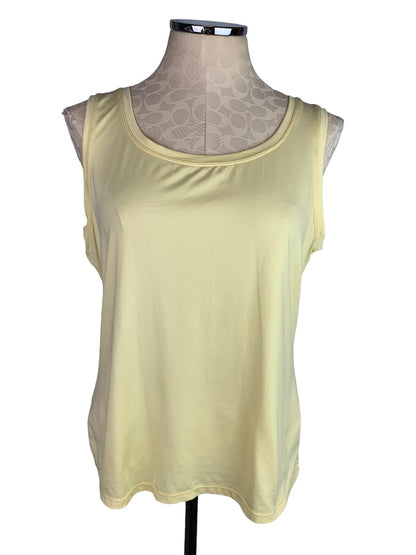 Large Peter Nygard Butter Yellow Tank Sleeveless Top Women's