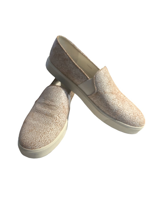 9 Vince Blair Crackle Leather Slip On Sneakers EUC