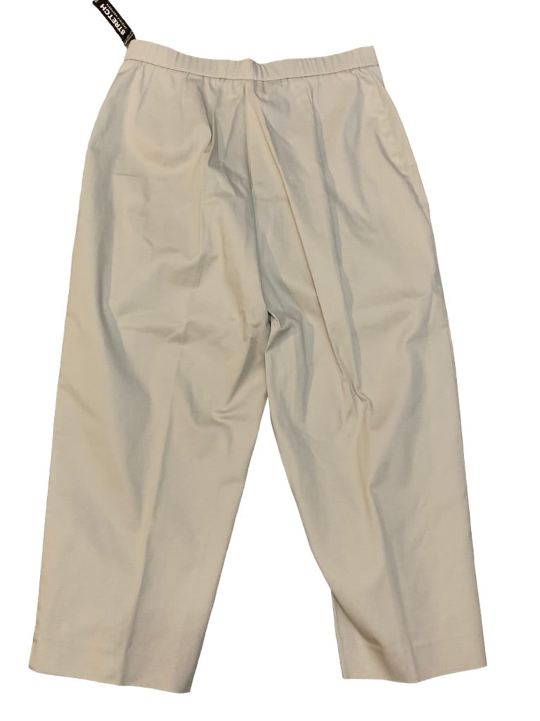 14 Briggs New York Women's Tan Elastic Waist Stretch Pants New Crop 22.5" Inseam