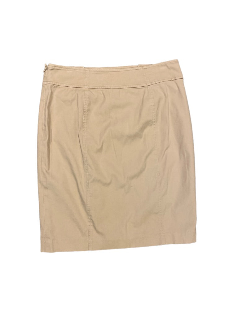 6 Ralph Lauren Khaki Straight Skirt Cotton Blend