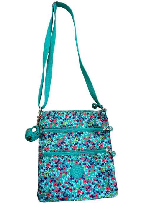 Kipling Keiko Crossbody Bag Field Floral Travel With Charm 3 Zip