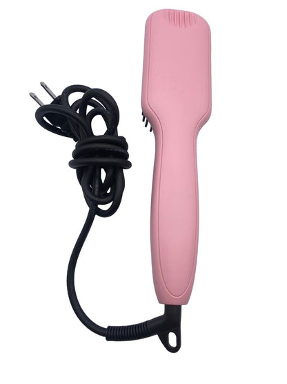 Hair Straightener Brush Electric Pink Temperature Control