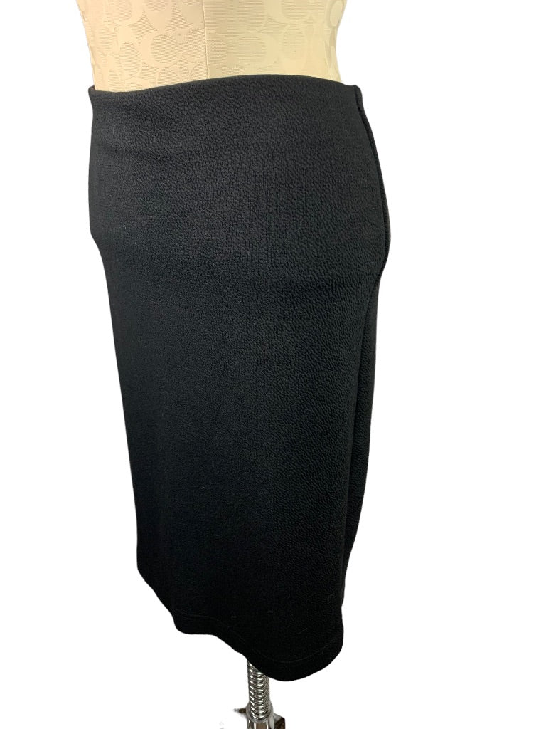 Small DR2 Black Stretch Textured Pull On Skirt Straight Pencil