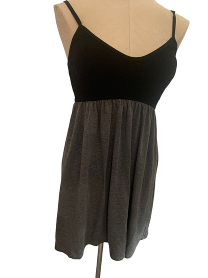 Small Target Women's Black Gray Jersey Knit Sundress Short Padded Bra