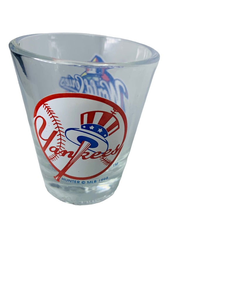 Yankee World Series 1998 Shot Glass Souvenir Barware 2.5"h x 2" Top Diameter