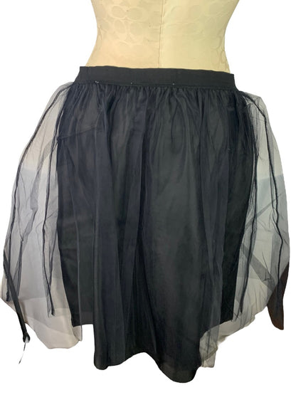 Medium Isaac Mizrahi Live! Women's Black Knee Length Tulle Layer Skirt