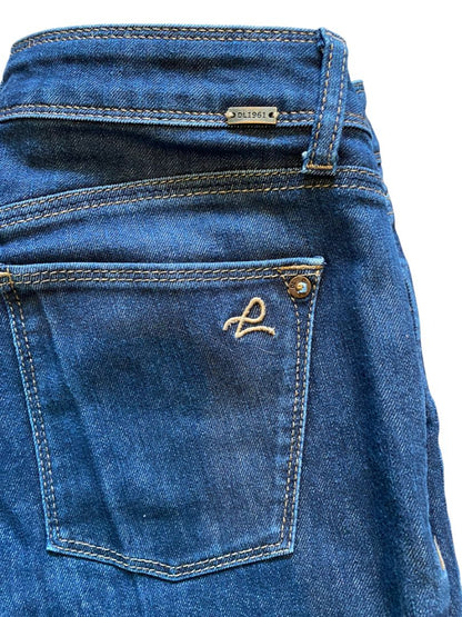 27 DL1961 Angel Mid Rise Skinny Ankle Jeans Dark Wash