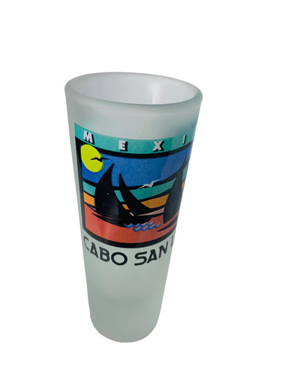 Souvenir Shot Glass Frosted Mexico Cabo San Lucas Shooter Barware