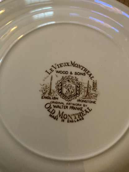 Wood & Sons LeVieux Montreal Walter Frank Artwork English Ironstone 10" Dinner Plate