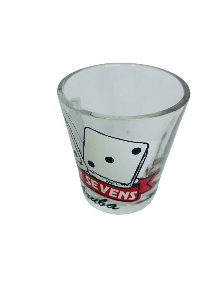 Lucky Sevens Aruba Shot Glass Dice 1.5 oz Barware