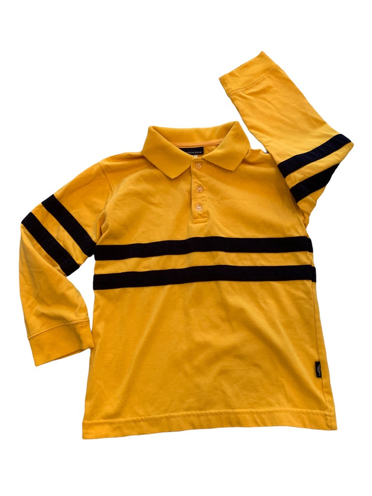 7 Dockers Boy's Youth Yellow Blue Rugby Jersey Collared