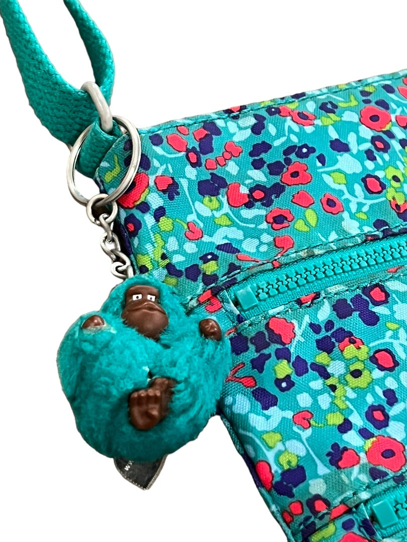 Kipling Keiko Crossbody Bag Field Floral Travel With Charm 3 Zip